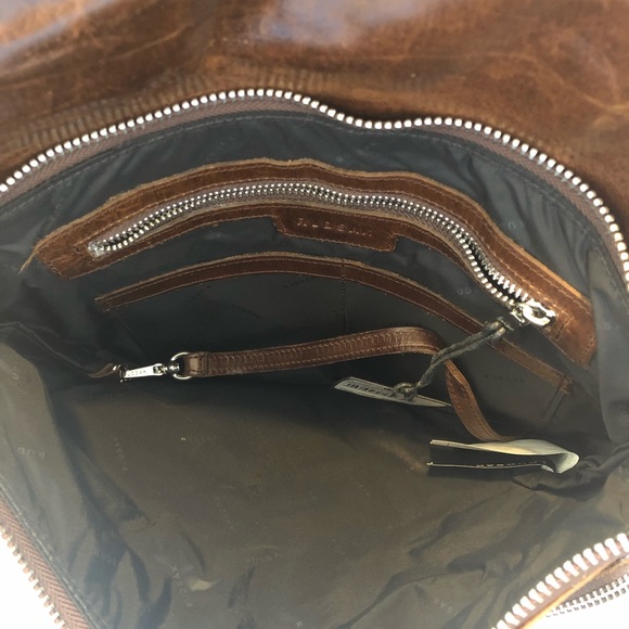 Rudsak Distressed Brown Leather Messenger Bag - Picture 5 of 16